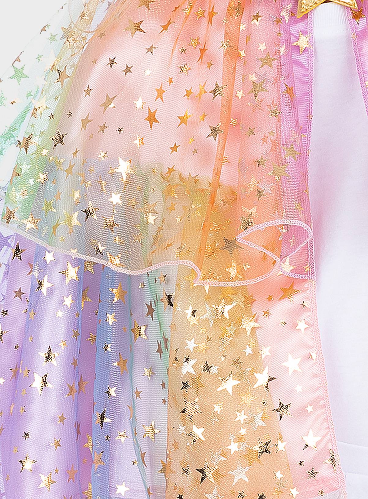 Rainbow Star Cape & Crown Fancy Dress Set One Size - Image 7